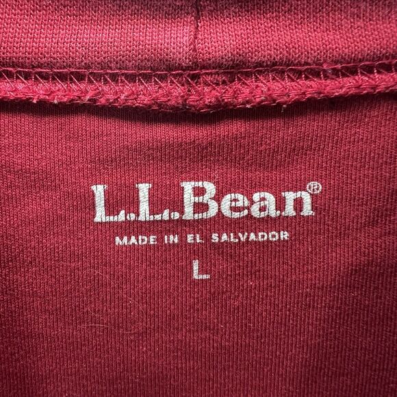 LL Bean Long Sleeve Mock Neck T Shirt Mens Size Large Cotton Spandex Stretch - Picture 7 of 11